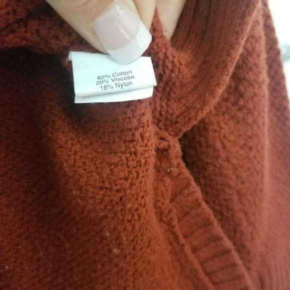 Madewell S Small Rust Waffle Stitch Knit Sweater - Picture 3 of 6